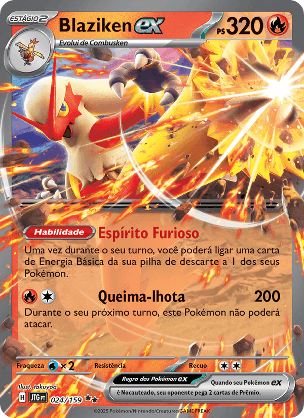 Blaziken ex, carta 024 di Amigos de Jornada