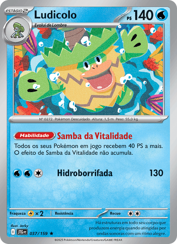 Ludicolo, carta 037 de Amigos de Jornada