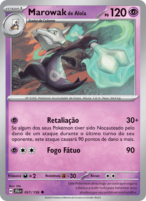 Marowak de Alola, carta 057 de Amigos de Jornada