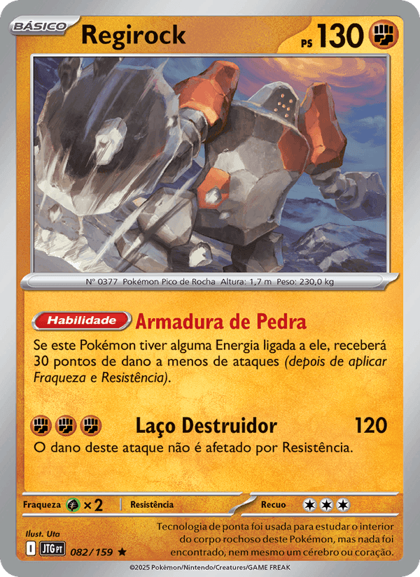 Regirock, card 082 from Amigos de Jornada