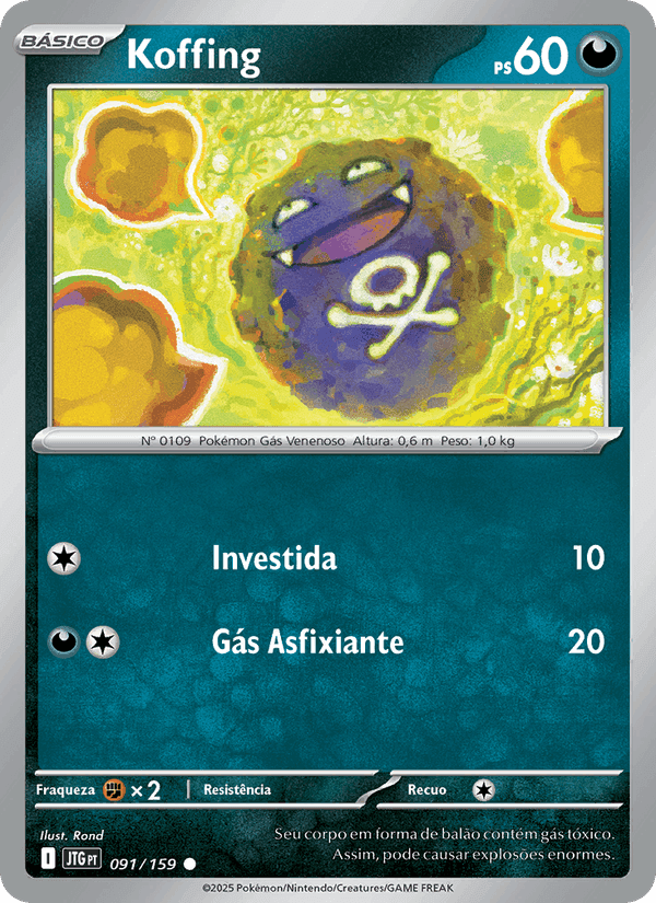 Koffing, carta 091 di Amigos de Jornada