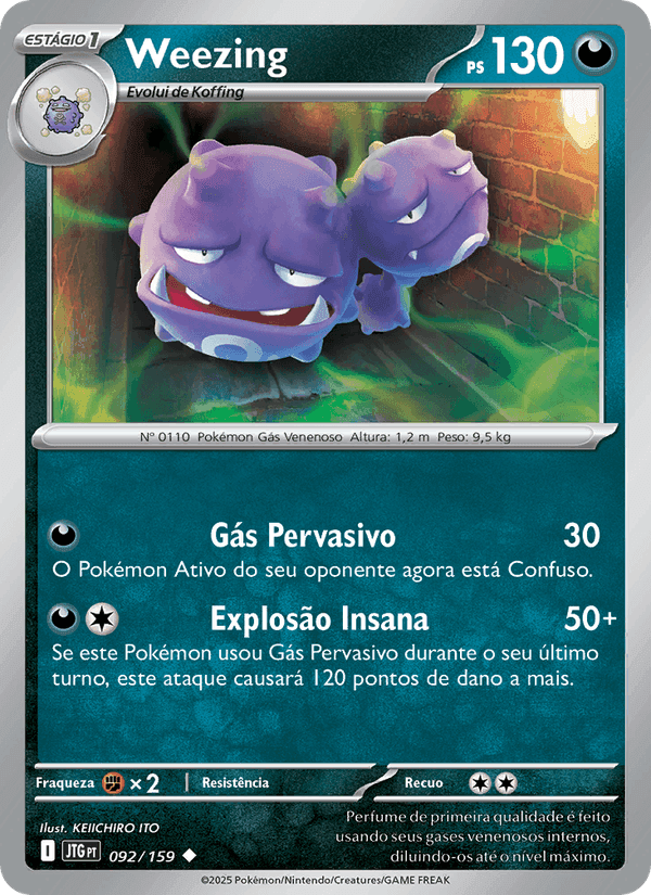 Weezing, card 092 from Amigos de Jornada