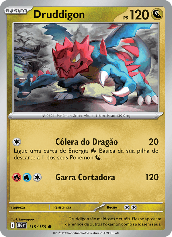 Druddigon, card 115 from Amigos de Jornada