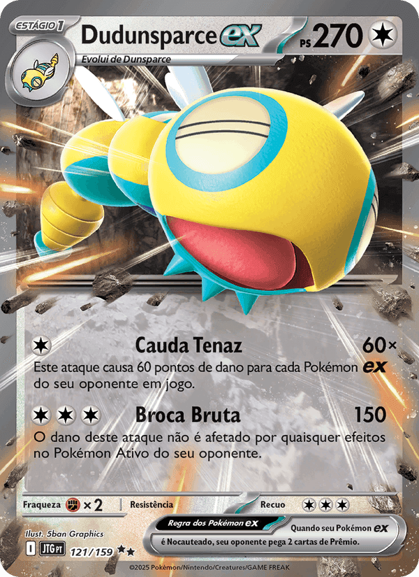 Dudunsparce ex, card 121 from Amigos de Jornada
