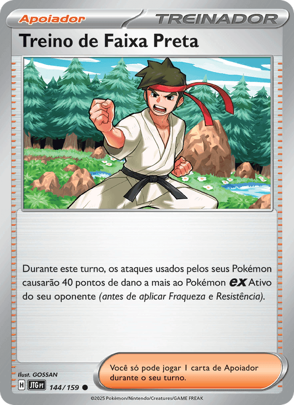 Treino de Faixa Preta, card 144 from Amigos de Jornada