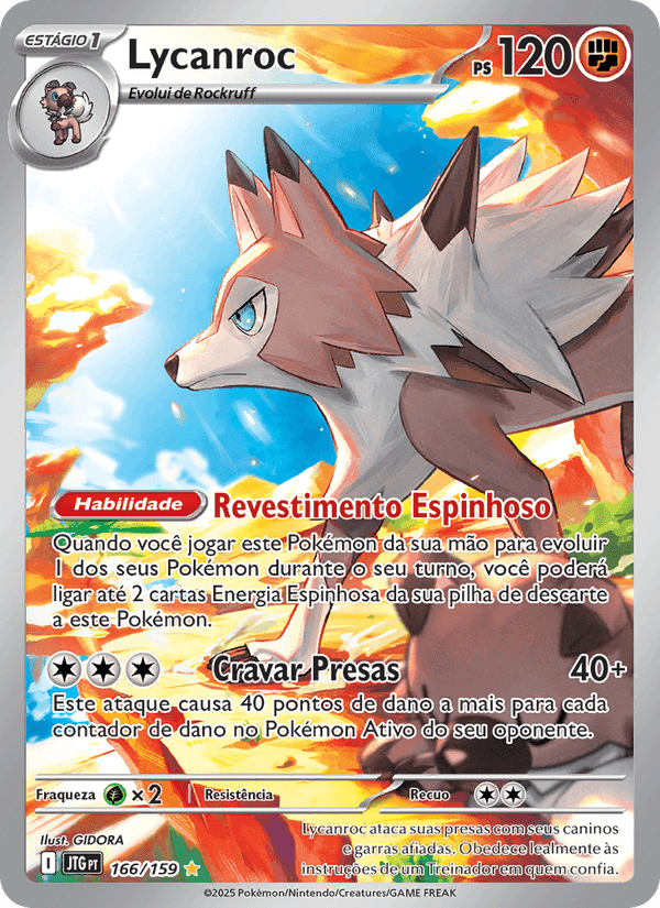 Lycanroc, carte 166 de Amigos de Jornada