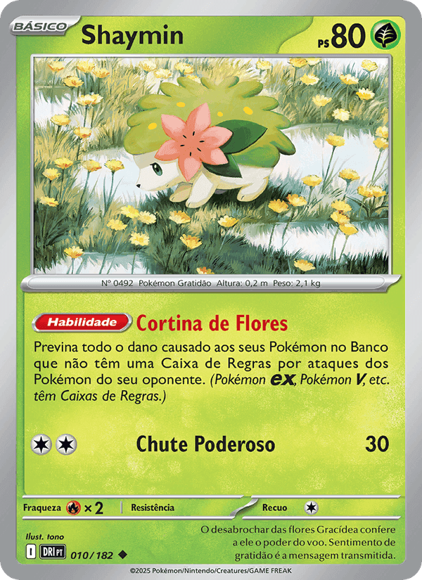 Shaymin, carta 010 di Rivais Predestinados