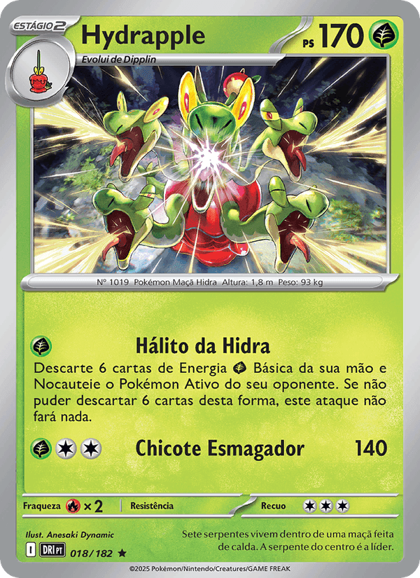 Hydrapple, carte 018 de Rivais Predestinados