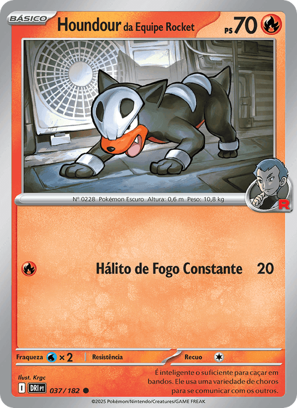 Houndour da Equipe Rocket, carte 037 de Rivais Predestinados