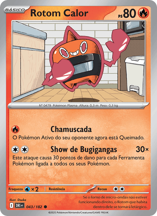 Rotom Calor, carta 043 de Rivais Predestinados