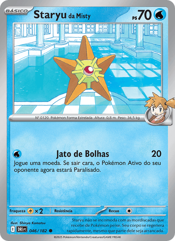 Staryu da Misty, card 046 from Rivais Predestinados