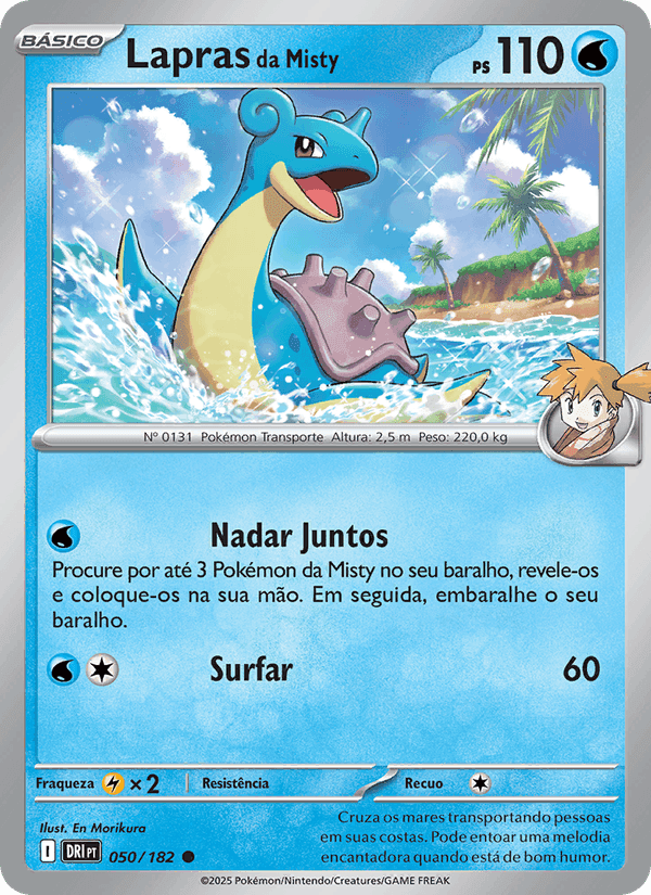 Lapras da Misty, card 050 from Rivais Predestinados
