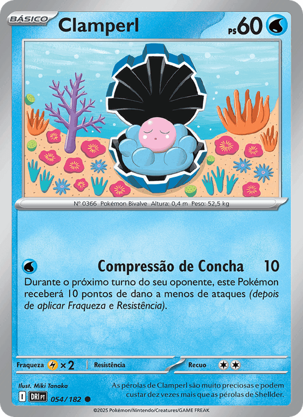 Clamperl, carte 054 de Rivais Predestinados