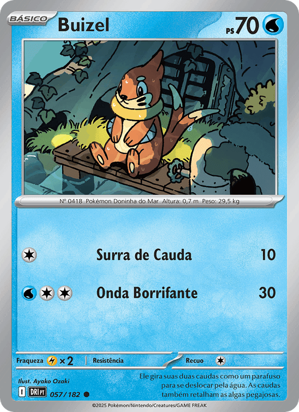 Buizel, carte 057 de Rivais Predestinados