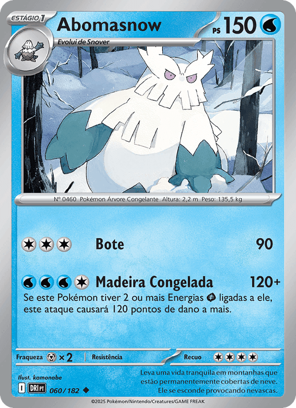 Abomasnow, card 060 from Rivais Predestinados