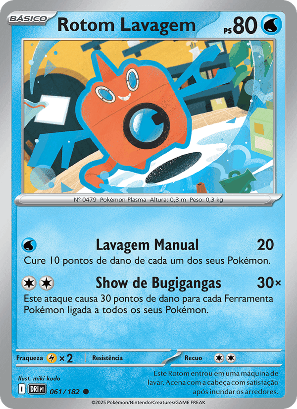 Rotom Lavagem, card 061 from Rivais Predestinados