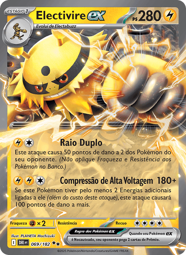 Electivire ex, carta 069 de Rivais Predestinados