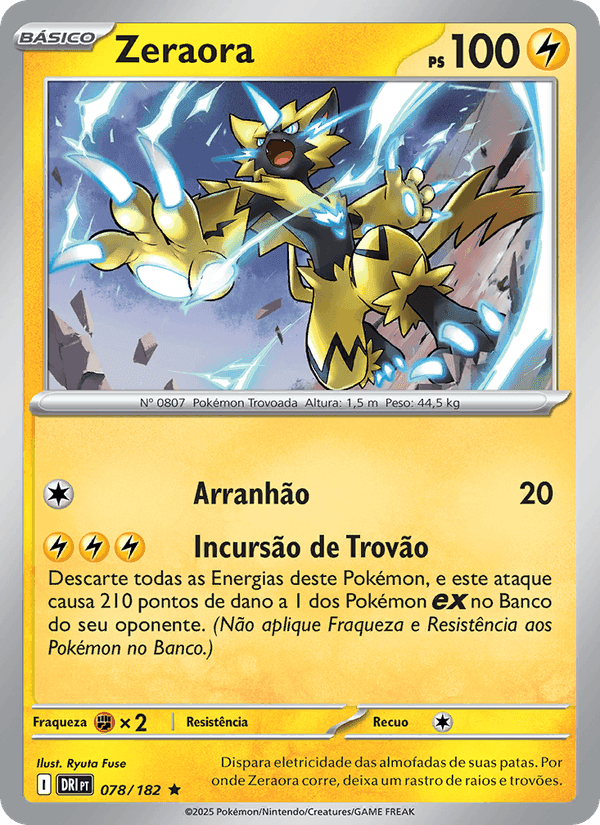 Zeraora, carta 078 de Rivais Predestinados