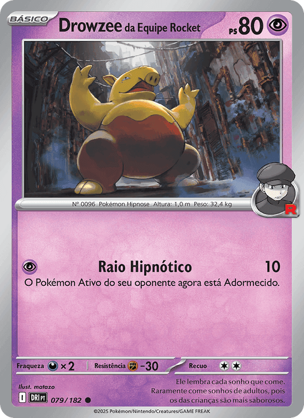 Drowzee da Equipe Rocket, carta 079 de Rivais Predestinados