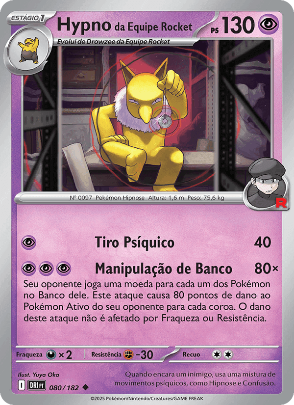 Hypno da Equipe Rocket, carta 080 de Rivais Predestinados