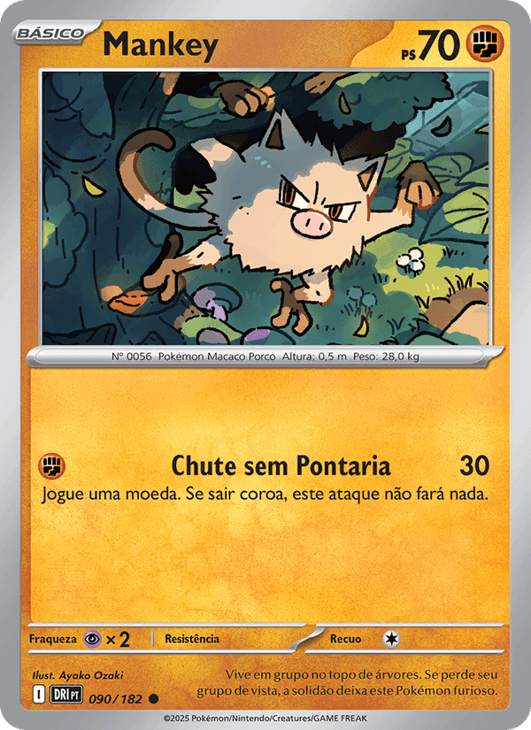 Mankey, carte 090 de Rivais Predestinados