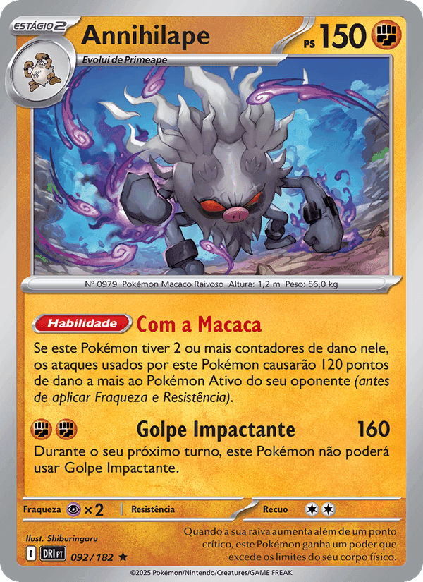 Annihilape, card 092 from Rivais Predestinados
