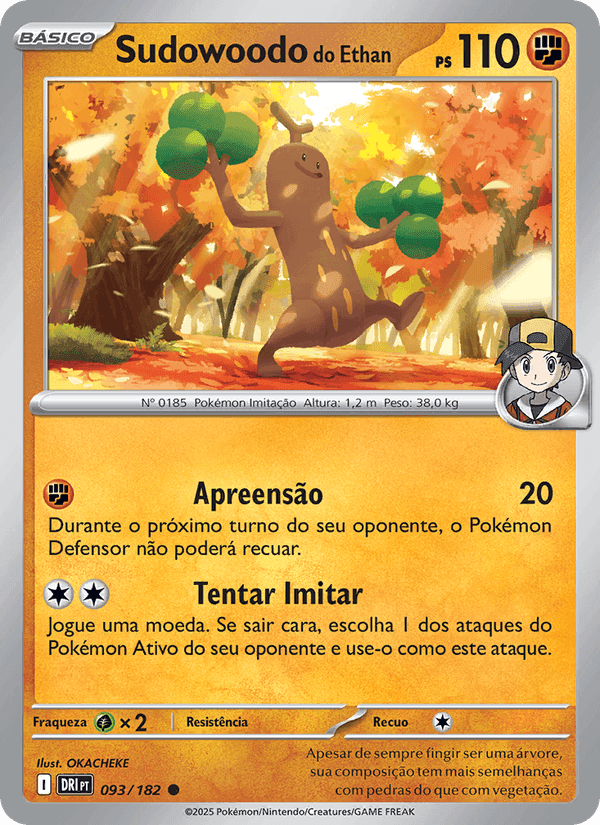 Sudowoodo do Ethan, card 093 from Rivais Predestinados