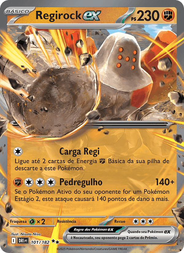 Regirock ex, carta 101 de Rivais Predestinados