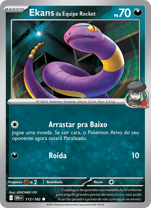 Ekans da Equipe Rocket, carta 112 de Rivais Predestinados