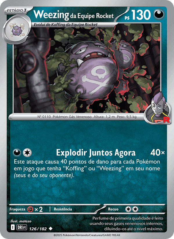Weezing da Equipe Rocket, carta 126 de Rivais Predestinados