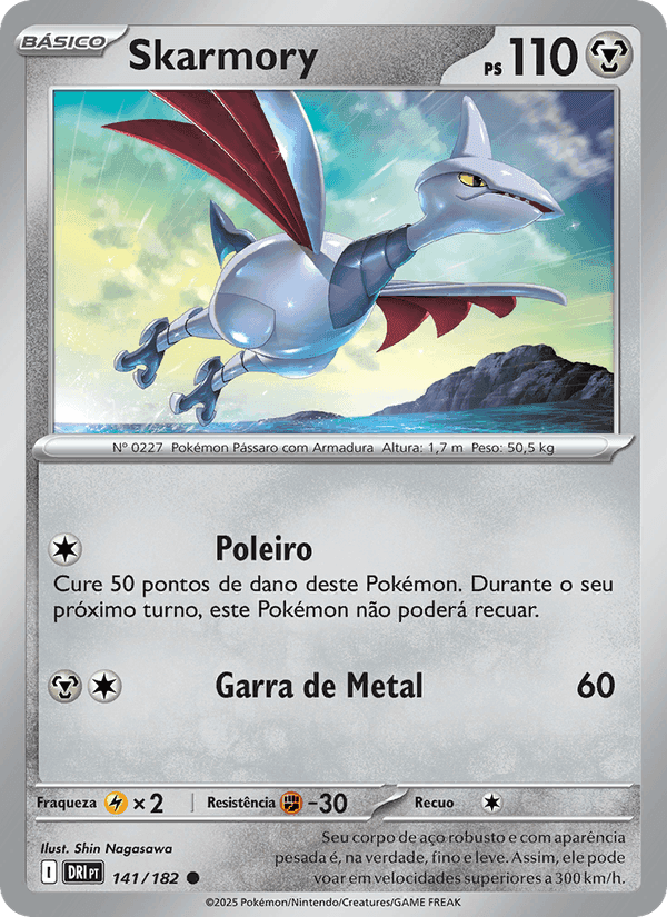 Skarmory, card 141 from Rivais Predestinados