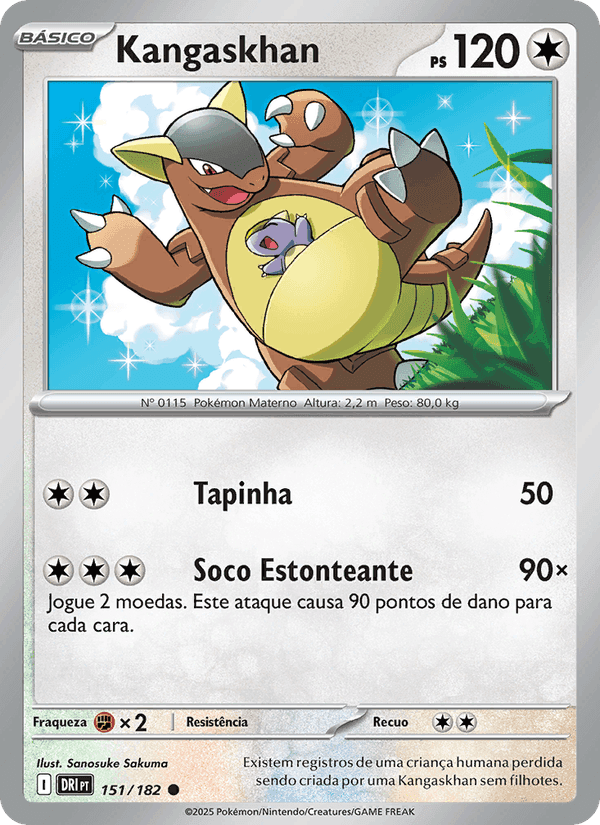 Kangaskhan, card 151 from Rivais Predestinados