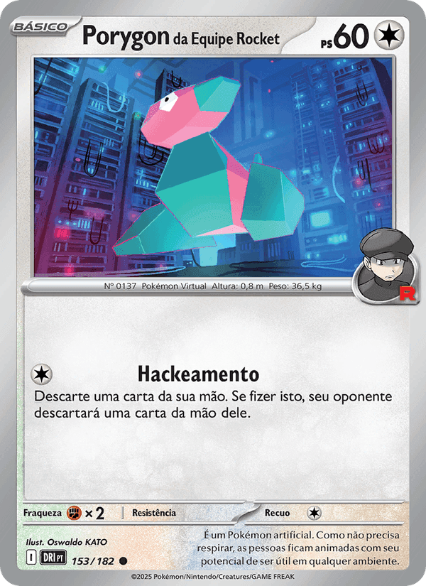 Porygon da Equipe Rocket, carta 153 de Rivais Predestinados