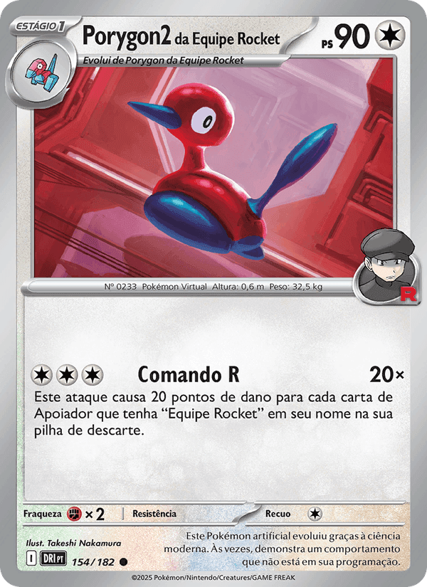 Porygon2 da Equipe Rocket, carta 154 de Rivais Predestinados
