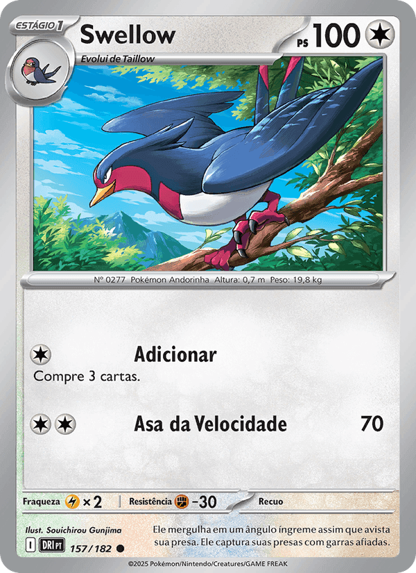 Swellow, carta 157 de Rivais Predestinados