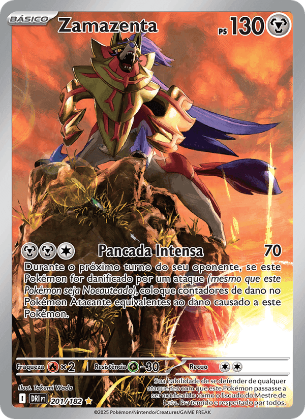 Zamazenta, carta 201 de Rivais Predestinados
