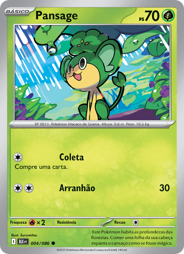 Pansage, carta 004 de Raio Preto