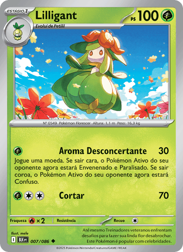 Lilligant, carte 007 de Raio Preto