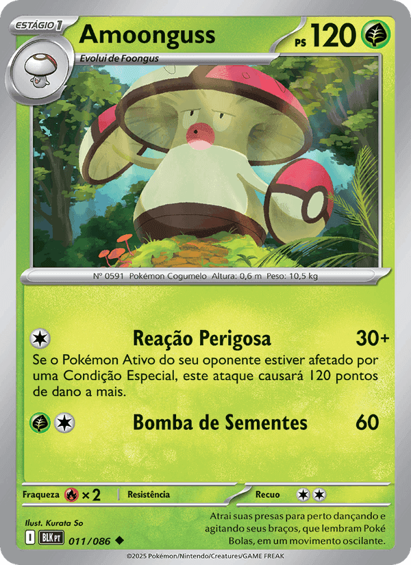 Amoonguss, carta 011 de Raio Preto