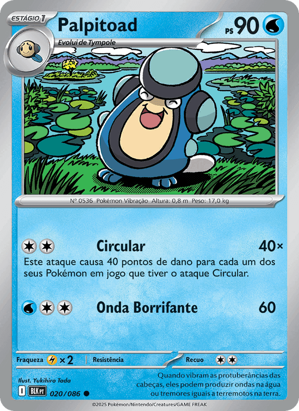 Palpitoad, carta 020 de Raio Preto