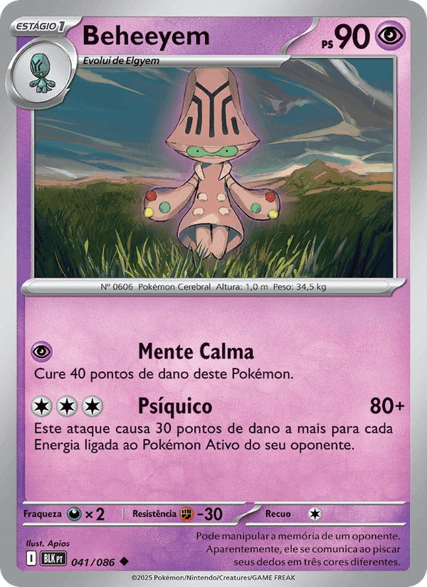 Beheeyem, card 041 from Raio Preto