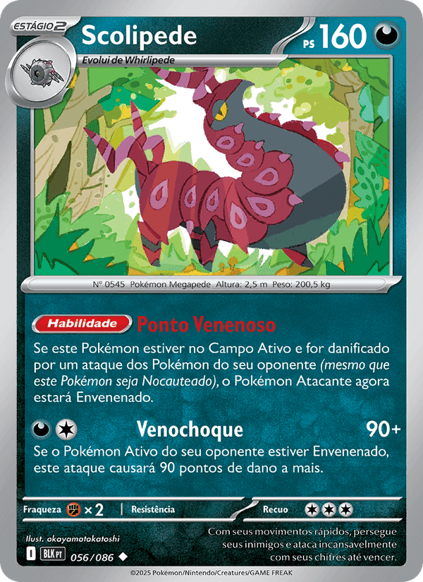 Scolipede, card 056 from Raio Preto