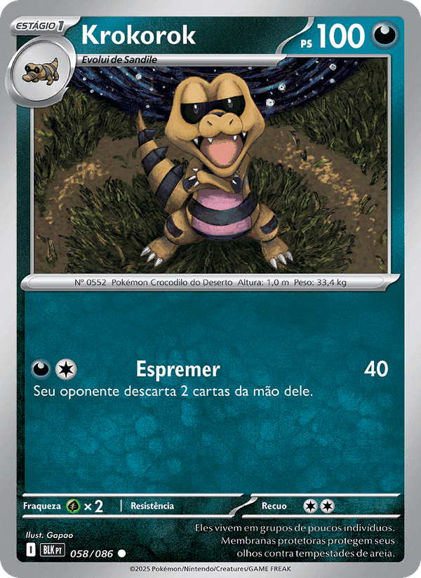 Krokorok, card 058 from Raio Preto
