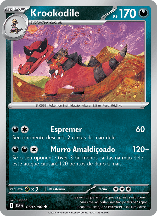 Krookodile, carta 059 de Raio Preto