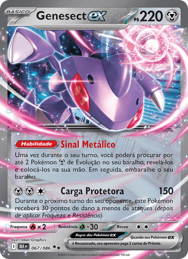 Genesect ex, carta 067 de Raio Preto