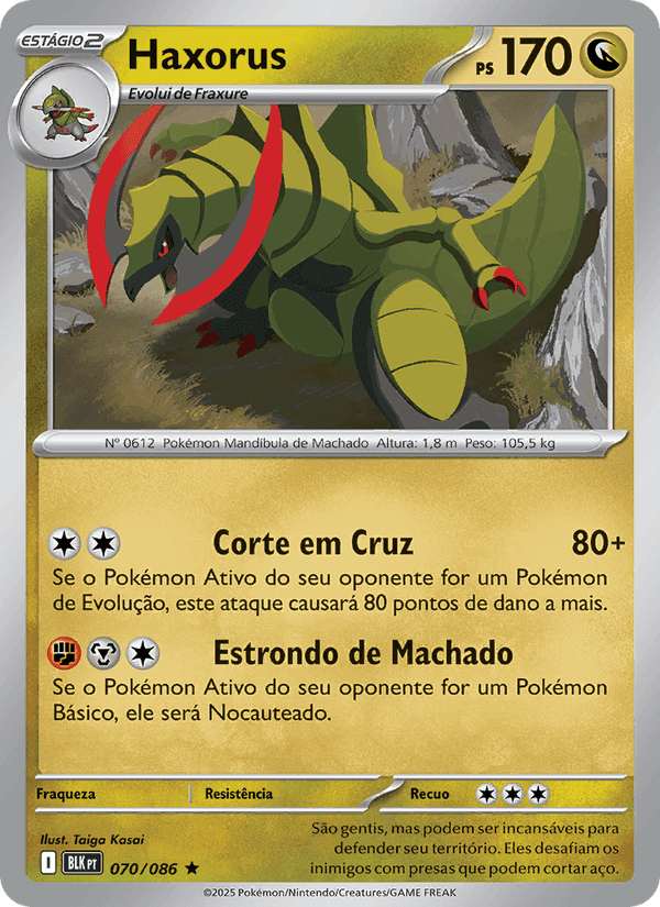 Haxorus, carte 070 de Raio Preto