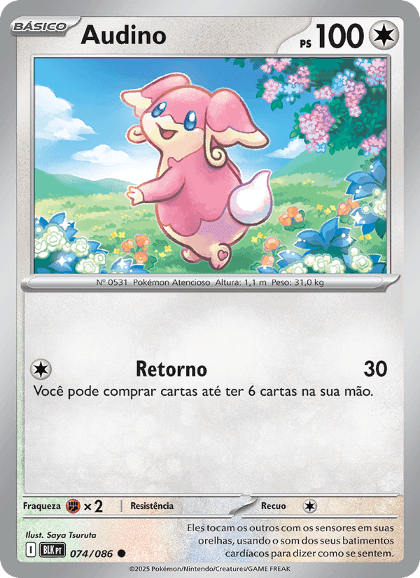 Audino, card 074 from Raio Preto