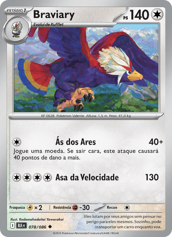 Braviary, carta 078 di Raio Preto