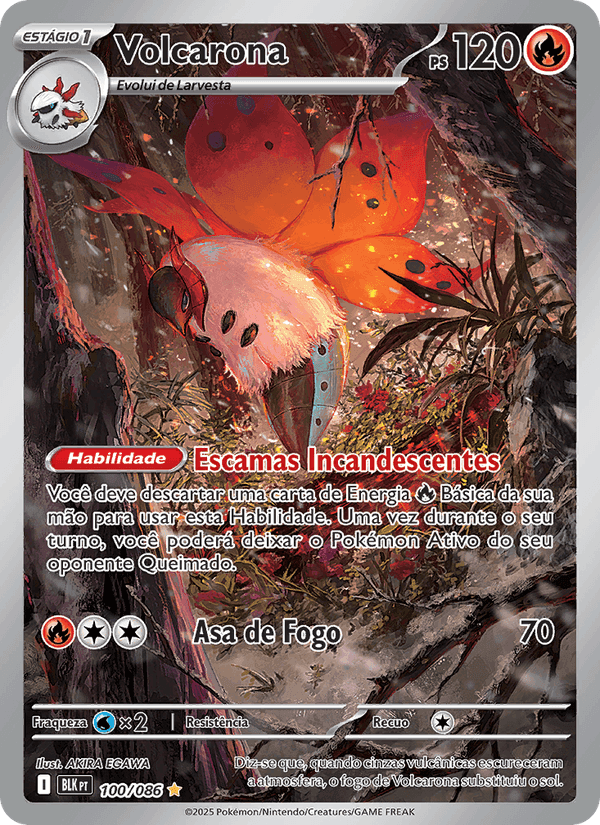 Volcarona, carte 100 de Raio Preto