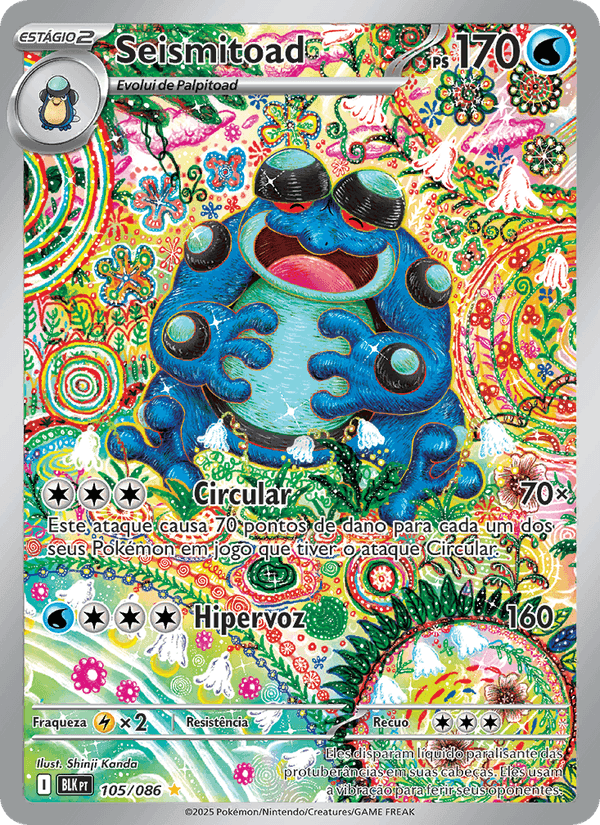 Seismitoad, card 105 from Raio Preto